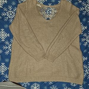Maurices V-Neck Beige Sweater